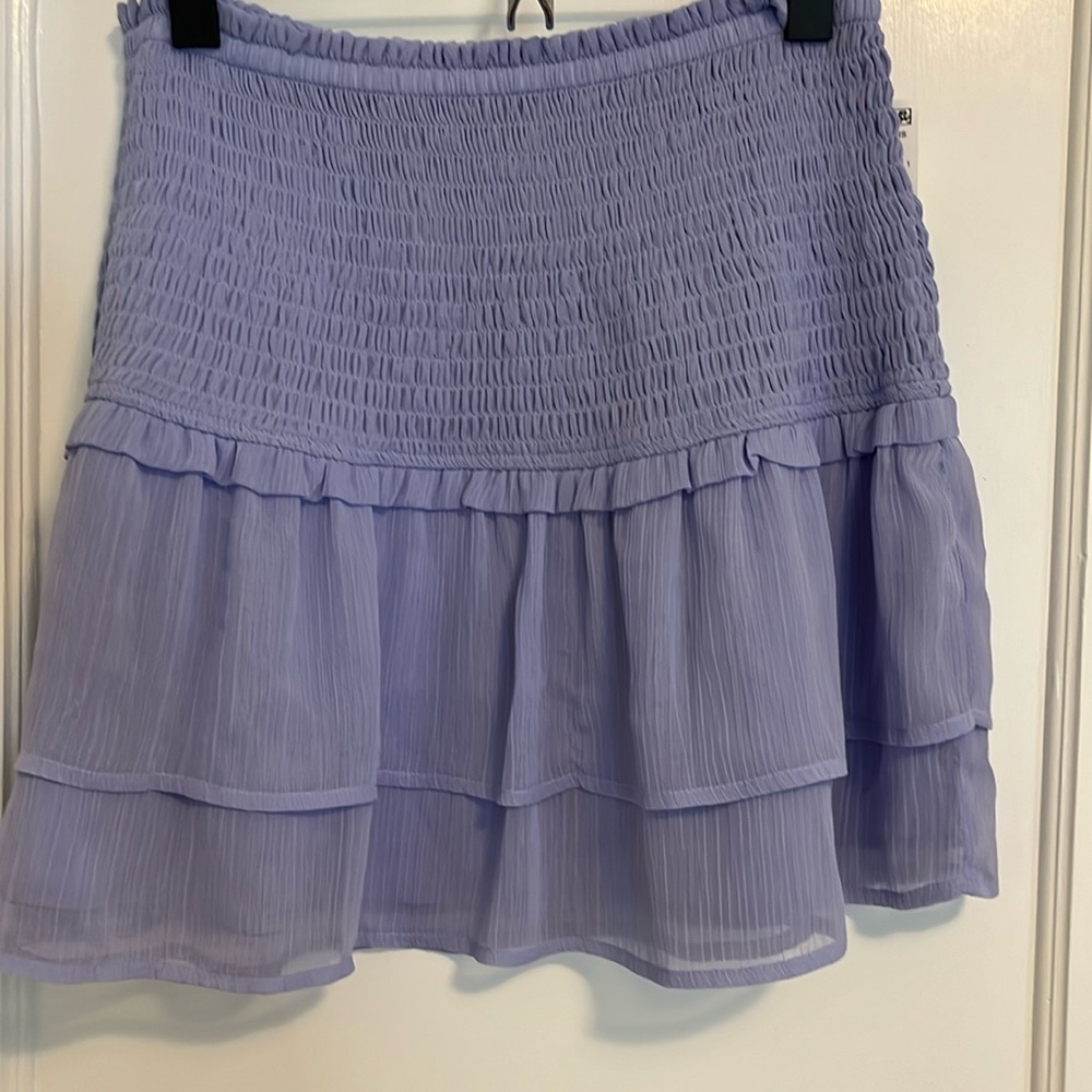 Bar III lilac tiered ruffle skirt